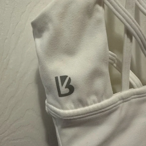 BuffBunny White Strappy Sports Bra - Picture 5 of 6